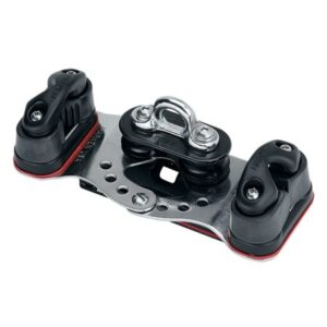 Harken 22mm Hi-Load Car with Sheaves & Cam Cleats