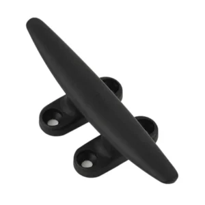 Schaefer Marine Cleat, 4 Hole Deck, 8"(203mm), Black